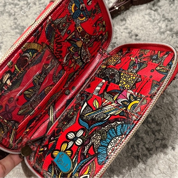 SakRoots Birds of Paradise Smartphone Wristlet Wallet Coated Canvas Print - Picture 9 of 10